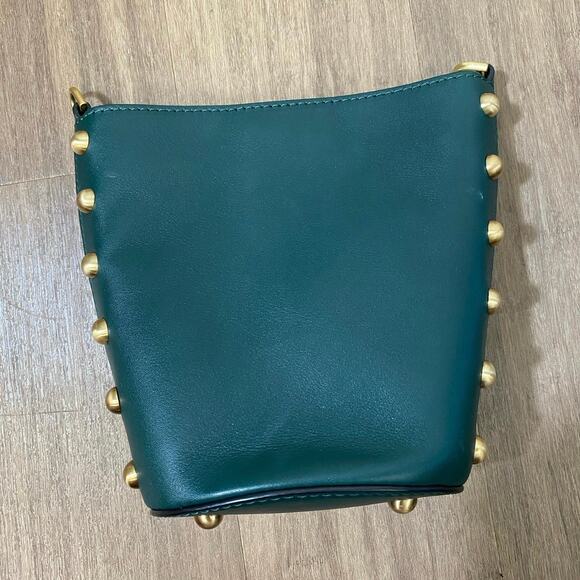 Flynn Dark Green Studded Handbag - Picture 2 of 8